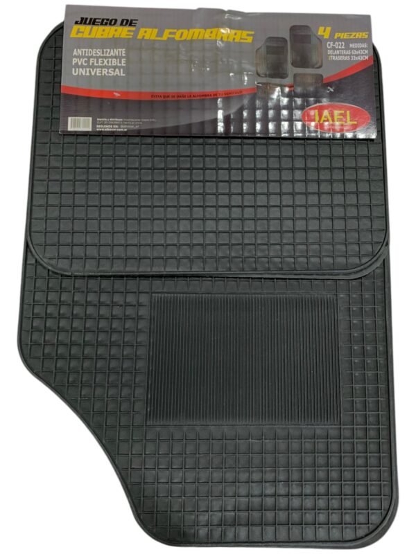 juego cubre alfombra goma 4 piezas pvc