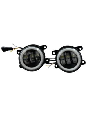 kit faro led auxiliar con lupa ojo de Ángel x2 30w 12/24v