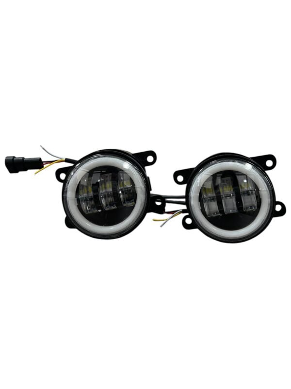 kit faro led auxiliar con lupa ojo de Ángel x2 30w 12/24v