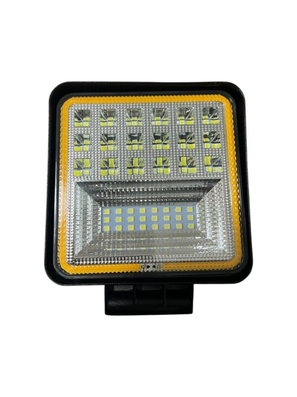 faro auxiliar led cuadrado 42 led 126w ojo de angel 12/24v