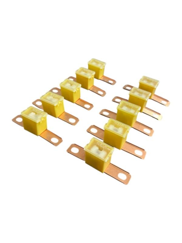 pack fusible link muela macho doble oreja 60 amp amarillo x 10 unidades