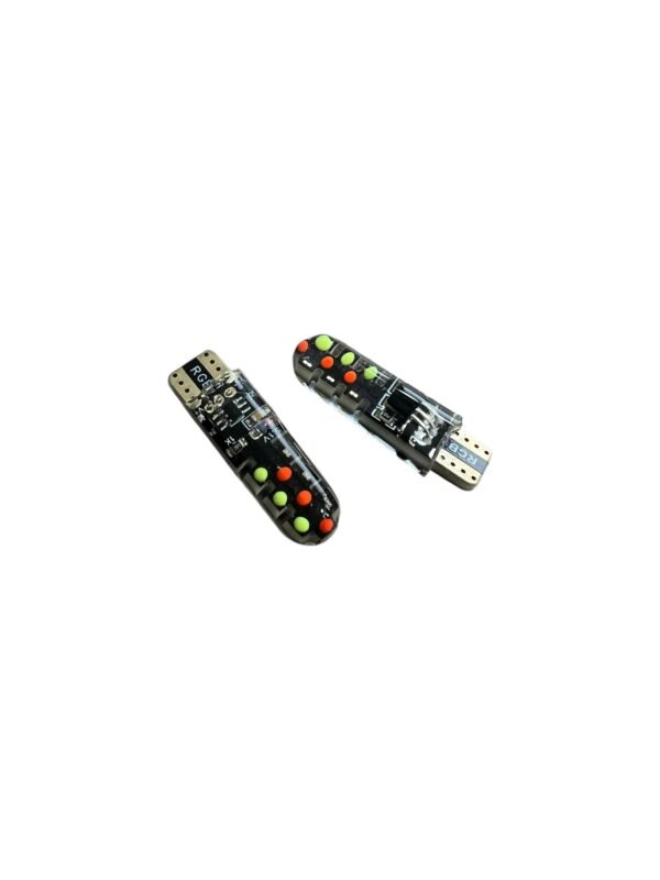 led t10 rgb con control remoto luz posiciÓn colores auto 12v