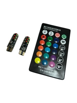 led t10 rgb con control remoto luz posiciÓn colores auto 12v