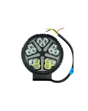 faro led redondo 15 leds, 12/24v (luz blanca+drl)