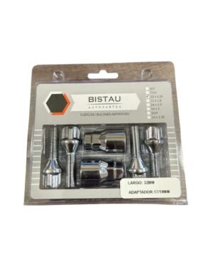 TUERCAS BULONES ANTIRROBO REFORZADAS 12MM X 1,25 LARGO: 32MM ADAPTADOR 17/19MM