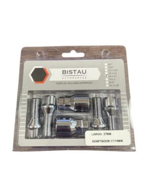 TUERCAS BULONES ANTIRROBO REFORZADAS 14MM X 1,5 LARGO: 27MM ADAPTADOR 17/19MM