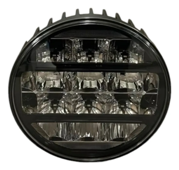 FARO LED REDONDO 7 PULGADAS 12 LEDS DRL BLANCO + ÁMBAR 70W 12/24V