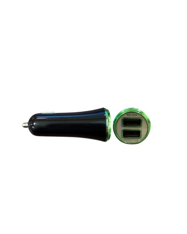 CARGADOR AUTO DOBLE USB (NEGRO)