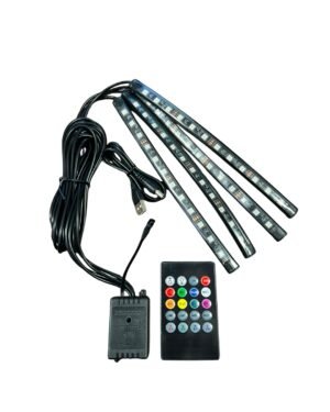1569 TIRAS 12 LEDS RGB INTERIOR PARA AUTO (X4)