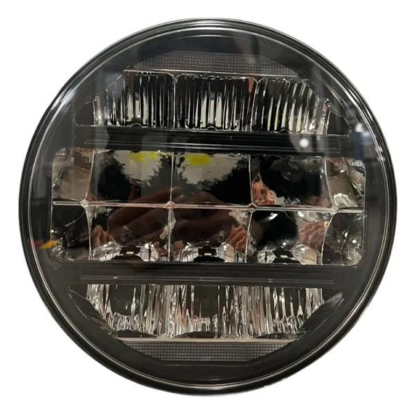 FARO LED REDONDO 7 PULGADAS 12 LEDS DRL BLANCO + ÁMBAR 70W 12/24V