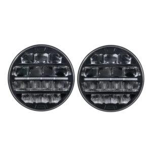 KIT X2 FARO LED REDONDO 9 PULGADAS DRL BLANCO + ÁMBAR 106W 12/24V